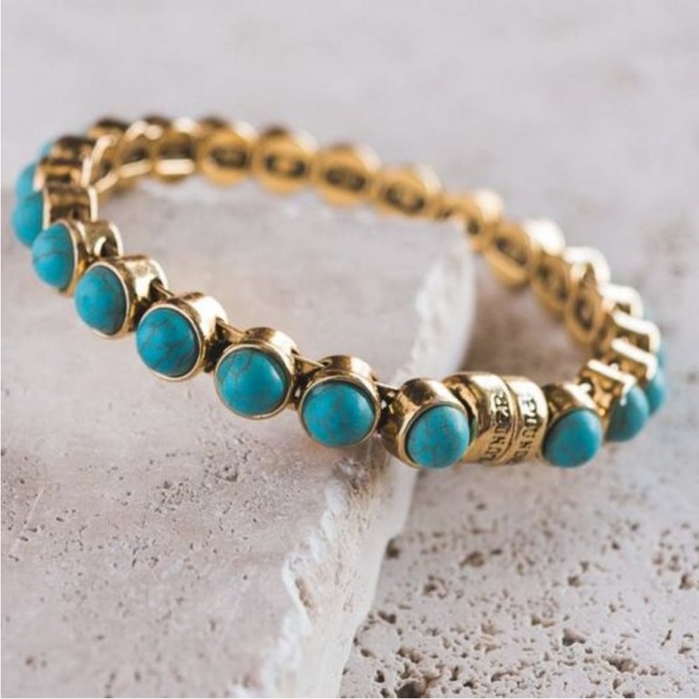 NEW Gold and Turquoise Magnetic Bracelet - Picture 6 of 6